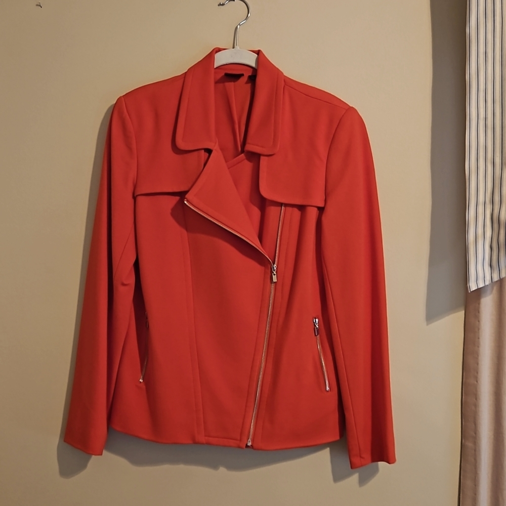 Raffaella orange knit jacket